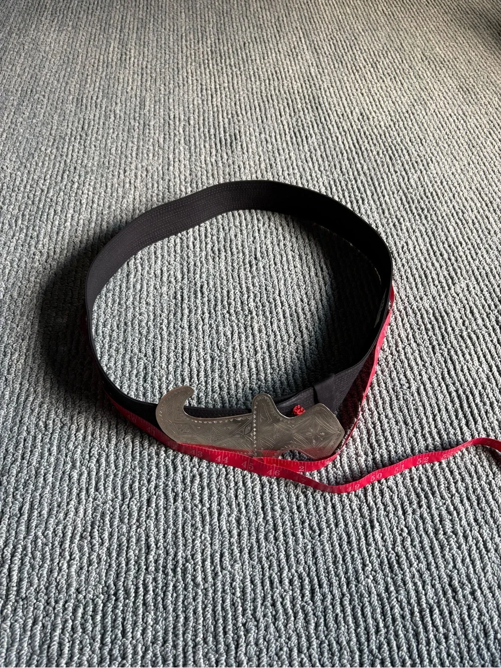 Handmade Moroccan silver and fabric belt